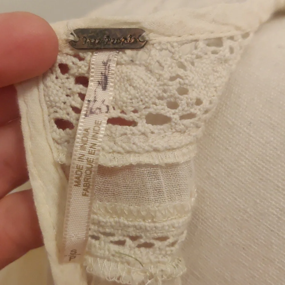 Free People Embroidered Victorian Dress Cream/ Off-white mini dress Cottagecore - Picture 12 of 14